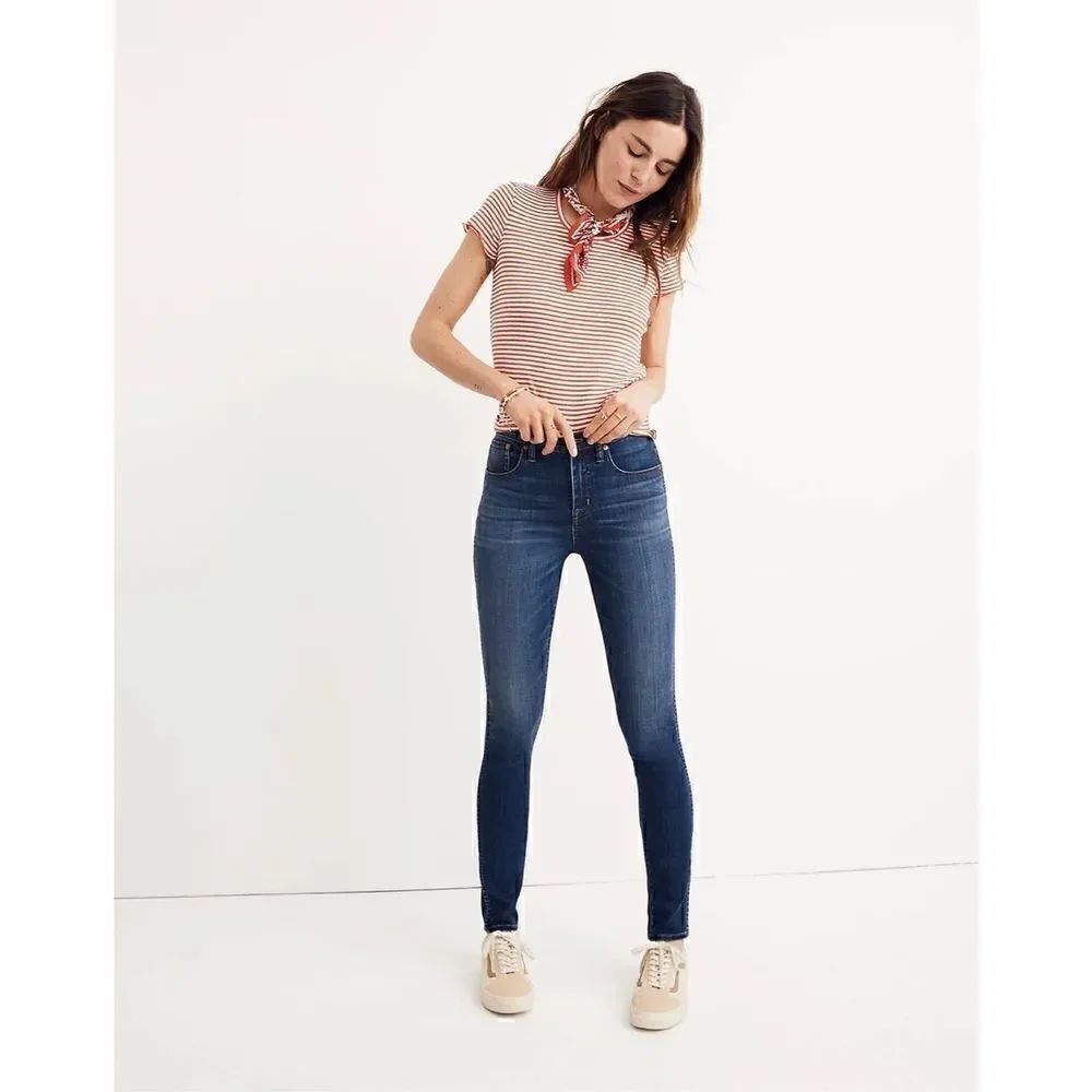MADEWELL | 10” high-rise skinny dark denim jeans 27
